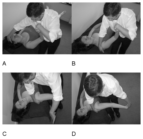 Figure 5 – séquence neurodynamique pour un problème cervical mineur. Reproduction interdite. DR Figure 5 – séquence neurodynamique pour un problème cervical mineur. Reproduction interdite. DR